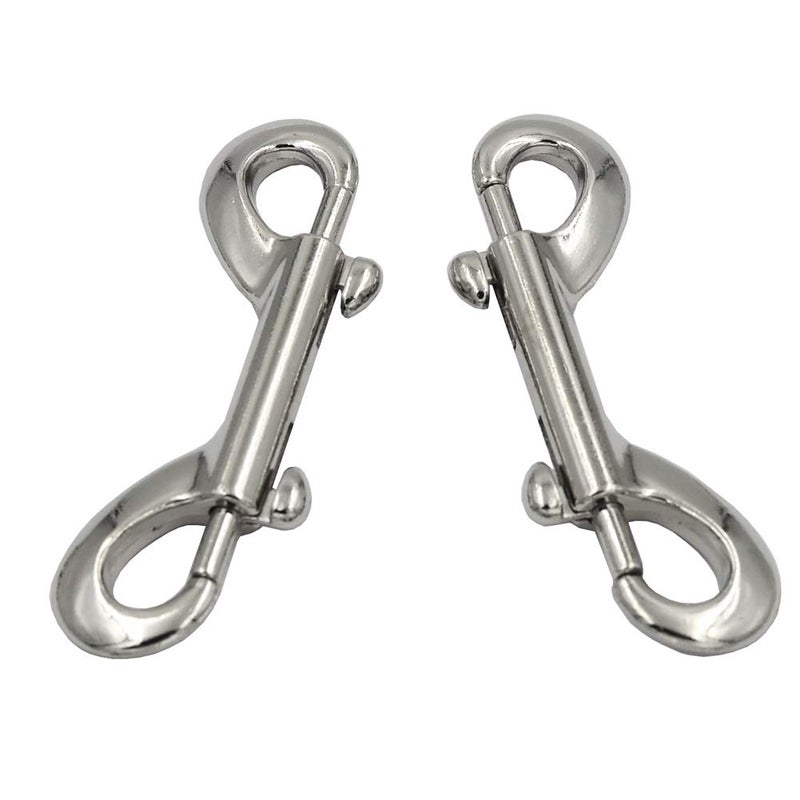 DGOL 5 pcs Silver Strong Double Ended Bolt Snaps Hook Zinc Alloy Fastener Clips 3-1/2 inch Long - Image 2